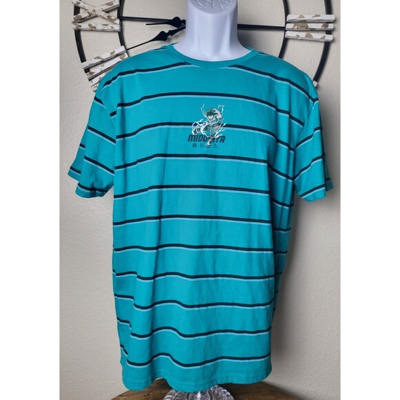 My Hero Academia Anime Theme MIDORIYA Striped Short Sleeve T-Shirt Size XXL NWOT - Picture 1 of 7